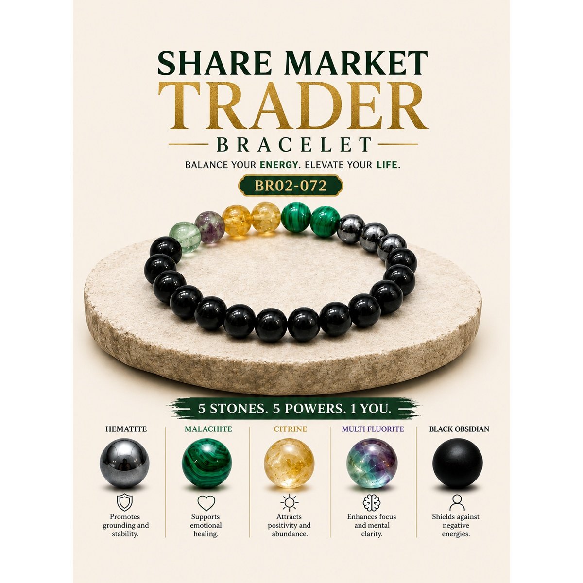 Share Market Trader Crystal Bracelet